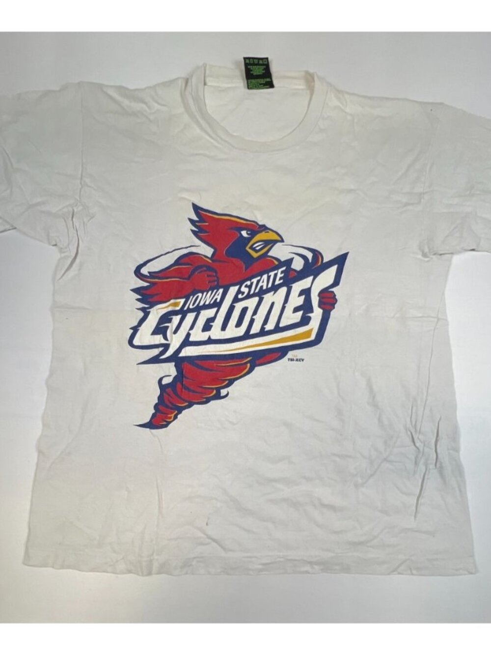 Vintage Iowa State Cyclones T-Shirt XL Made in USA Single Stitch 1995 White TSI